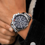 Tommy Hilfiger Mason Multifunction Black Dial Silver Steel Strap Watch For Men - 1791936 Buy Now By Tommy Hilfiger