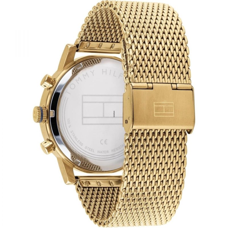 Tommy Hilfiger Kane White Dial Gold Mesh Bracelet Watch for Men - 1710403 Buy Now By Tommy Hilfiger