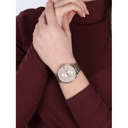 Tommy Hilfiger Jenna Quartz Rose Gold Dial Rose Gold Mesh Bracelet Watch For Women - 1781944 Buy Now By Tommy Hilfiger