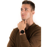 Tommy Hilfiger James Quartz Black Dial Brown Leather Strap Watch For Men - 1791486 Buy Now By Tommy Hilfiger