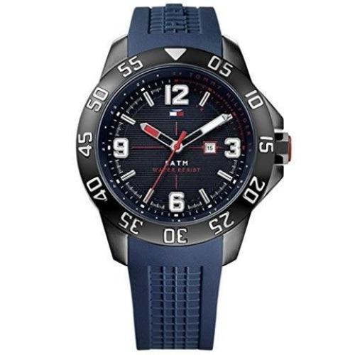 Tommy Hilfiger Cole Black Dial Blue Rubber Strap Watch for Men - 1790984 Buy Now By Tommy Hilfiger