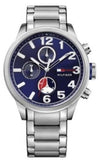 Tommy Hilfiger Jackson Chronograph Blue Dial Silver Steel Strap Watch for Men - 1791242 Buy Now By Tommy Hilfiger