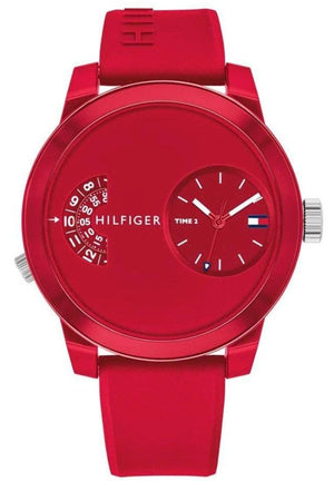 Tommy Hilfiger Denim Red Dial Red Rubber Strap Watch for Men - 1791557 Buy Now By Tommy Hilfiger