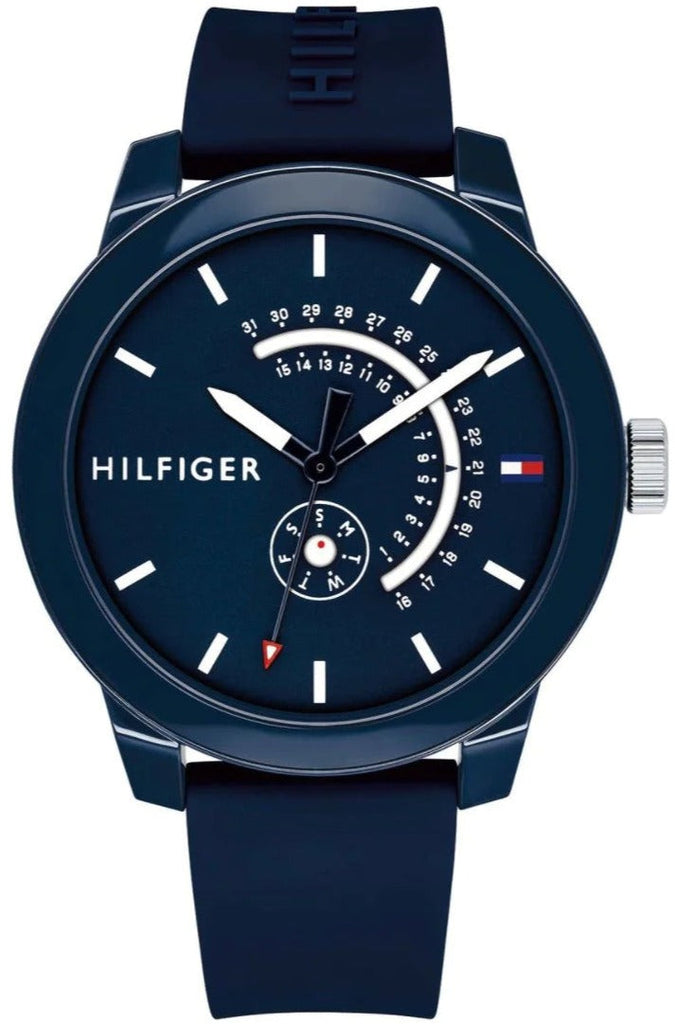 Tommy Hilfiger Denim Quartz Blue Dial Blue Rubber Strap Watch for Men - 1791482 Buy Now By Tommy Hilfiger