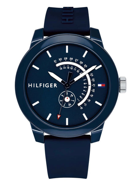 Tommy Hilfiger Denim Quartz Blue Dial Blue Rubber Strap Watch for Men - 1791482 Buy Now By Tommy Hilfiger