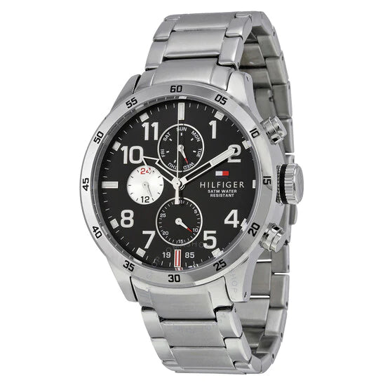 Tommy Hilfiger Cool Sport Multifunction Black Dial Silver Steel Strap Watch for Men - 1791141 Buy Now By Tommy Hilfiger