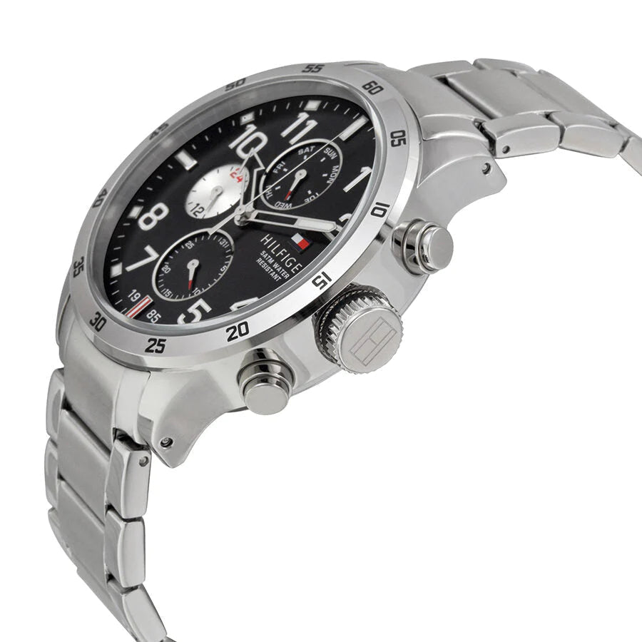 Tommy Hilfiger Cool Sport Multifunction Black Dial Silver Steel Strap Watch for Men - 1791141 Buy Now By Tommy Hilfiger