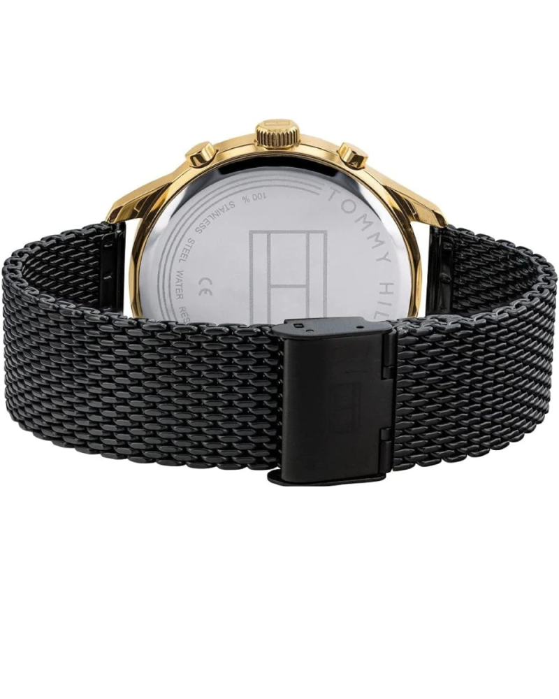 Tommy Hilfiger Chase Quartz Black Dial Black Mesh Bracelet Watch for Men - 1791580 Buy Now By Tommy Hilfiger