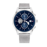 Tommy Hilfiger Weston Chronograph Blue Dial Silver Mesh Bracelet Watch For Men - 1710504 Buy Now By Tommy Hilfiger