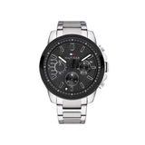 Tommy Hilfiger Iconic Quartz Black Dial Silver Steel Strap Watch for Men - 1791564 Buy Now By Tommy Hilfiger