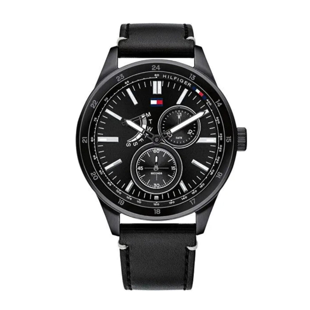 Tommy Hilfiger Austin Black Dial Black Leather Strap Watch for Men - 1791638 Buy Now By Tommy Hilfiger