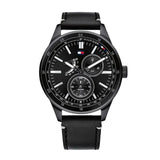 Tommy Hilfiger Austin Black Dial Black Leather Strap Watch for Men - 1791638 Buy Now By Tommy Hilfiger