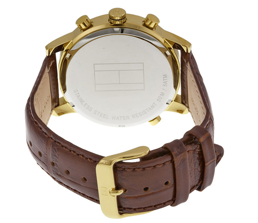 Tommy Hilfiger Harrison White Dial Brown Leather Strap Watch for Men - 1790874 Buy Now By Tommy Hilfiger