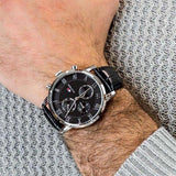 Tommy Hilfiger Kane Quartz Black Dial Black Leather Strap Watch for Men - 1791401 Buy Now By Tommy Hilfiger