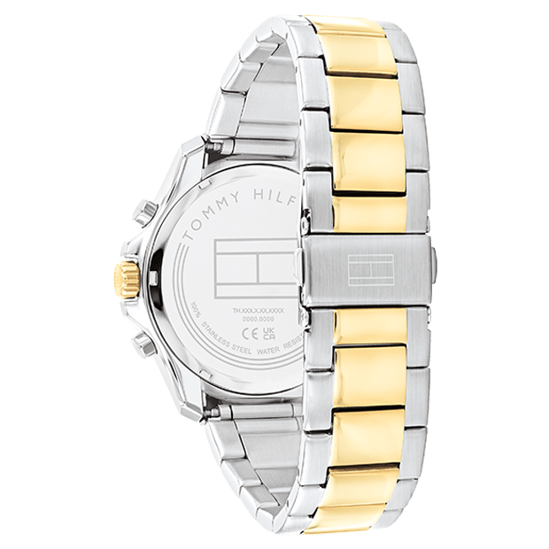 Tommy Hilfiger Jordon Chronograph Black Dial Two Tone Steel Strap Watch For Men - 1792095 Buy Now By Tommy Hilfiger