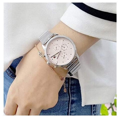 Tommy Hilfiger Blake Pink Dial Silver Steel Strap Watch for Women - 1781904 Buy Now By Tommy Hilfiger