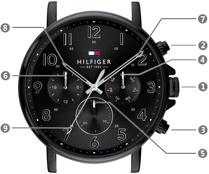 Tommy Hilfiger Daniel Black Dial Black Steel Strap Watch for Men - 1710383 Buy Now By Tommy Hilfiger