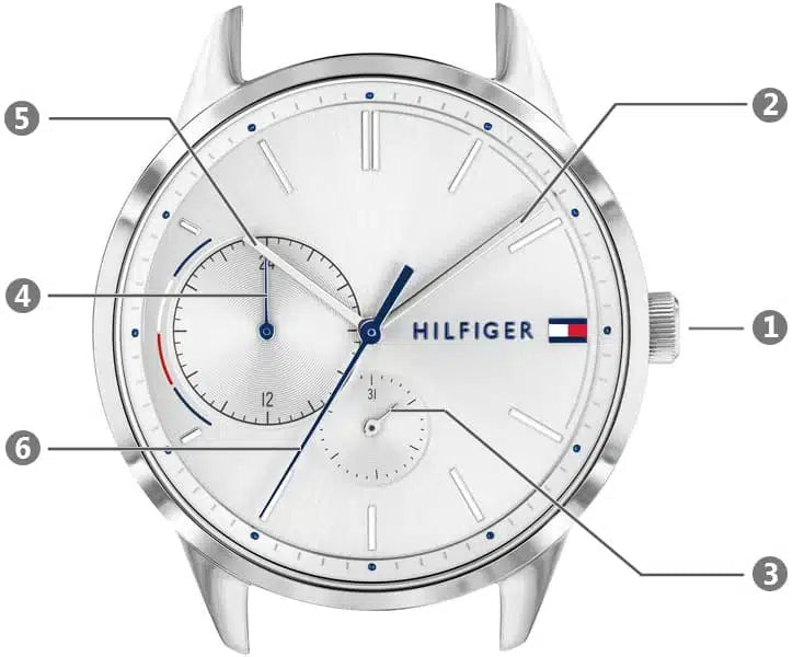 Tommy Hilfiger Brooke Silver Dial Blue Leather Strap Watch for Women - 1782023 Buy Now By Tommy Hilfiger