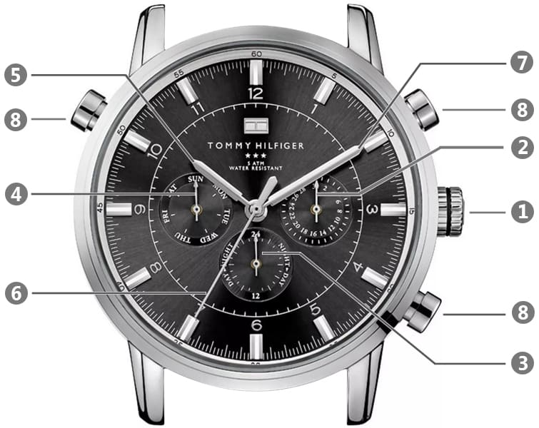 Tommy Hilfiger Harrison Chronograph Black Dial Black Leather Strap Watch for Men - 1790875 Buy Now By Tommy Hilfiger