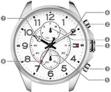 Tommy Hilfiger Dean Chronograph White Dial Silver Mesh Bracelet Watch for Men - 1791277 Buy Now By Tommy Hilfiger
