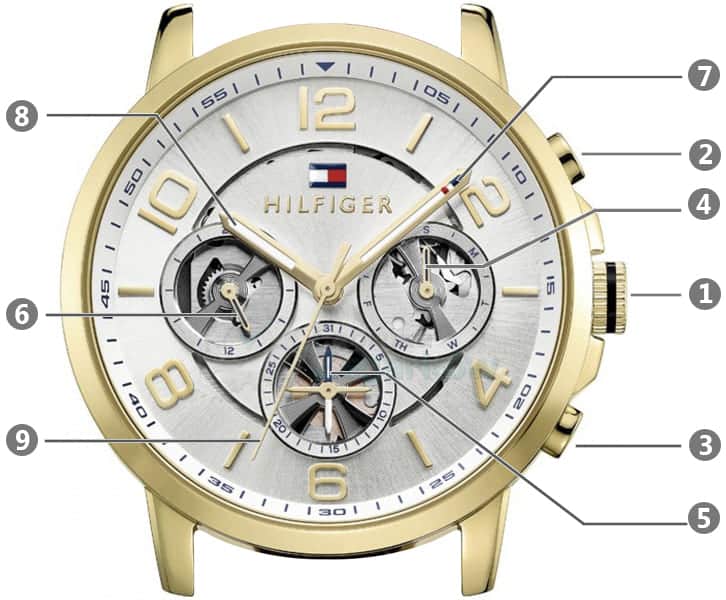 Tommy Hilfiger Keagan Quartz Silver Dial Brown Leather Strap Watch for Men - 1791291 Buy Now By Tommy Hilfiger