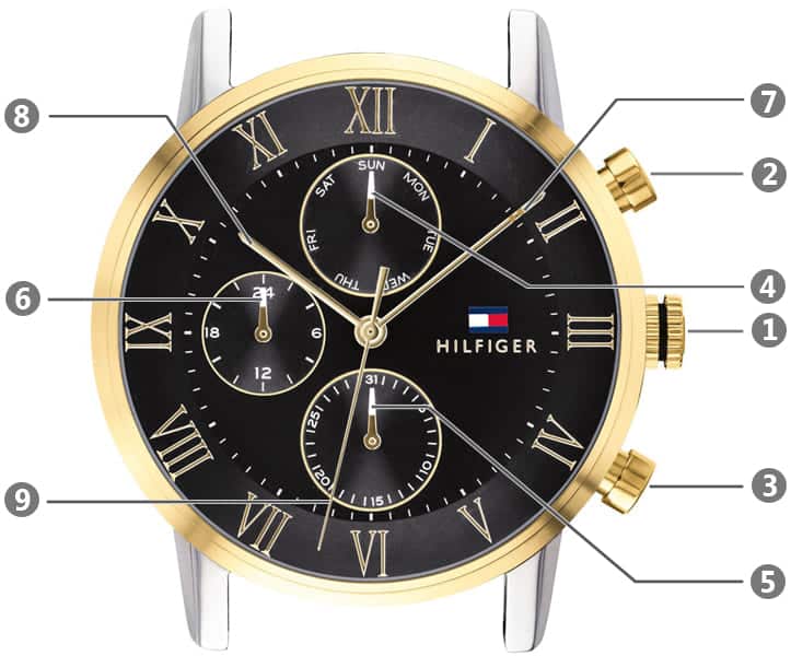 Tommy Hilfiger Analog Black Dial Two Tone Steel Strap Watch for Men - 1791539 Buy Now By Tommy Hilfiger