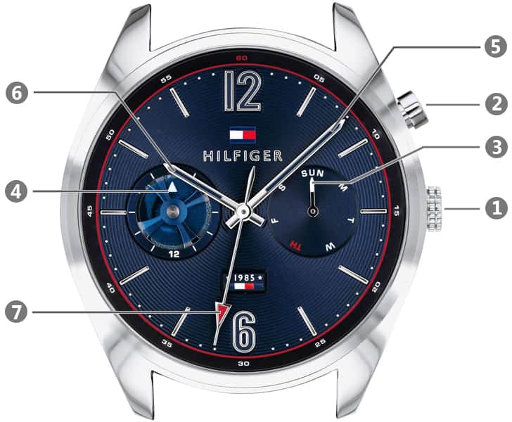 Tommy Hilfiger Deacan Blue Dial Silver Steel Strap Watch for Men - 1791551 Buy Now By Tommy Hilfiger