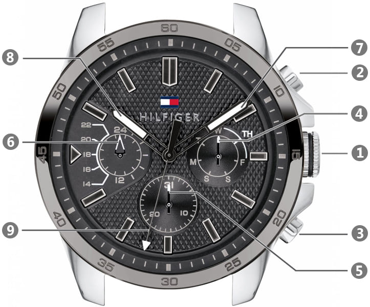 Tommy Hilfiger Decker Grey Dial Brown Leather Strap Watch for Men - 1791562 Buy Now By Tommy Hilfiger