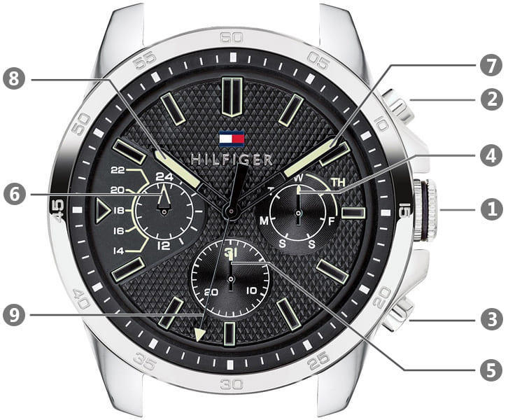 Tommy Hilfiger Decker Black Dial Black Leather Strap Watch for Men - 1791563 Buy Now By Tommy Hilfiger