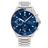 Tommy Hilfiger Larson Chronograph Blue Dial Silver Steel Strap Watch For Men - 1791917 Buy Now By Tommy Hilfiger