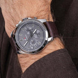 Tommy Hilfiger Decker Grey Dial Brown Leather Strap Watch for Men - 1791562 Buy Now By Tommy Hilfiger