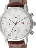 Tommy Hilfiger Kane Chronograph White Dial Brown Leather Strap Watch for Men - 1791400 Buy Now By Tommy Hilfiger