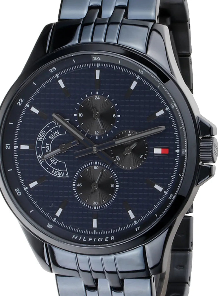 Tommy Hilfiger Shawn Quartz Blue Dial Blue Steel Strap Watch for Men - 1791618 Buy Now By Tommy Hilfiger