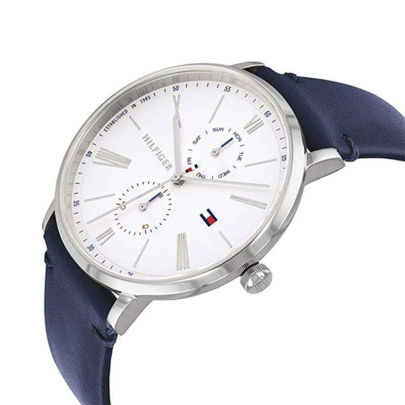 Tommy Hilfiger Jenna White Dial Blue Leather Strap Watch for Women - 1782072 Buy Now By Tommy Hilfiger