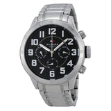 Tommy Hilfiger Trent Chronograph Black Dial Silver Steel Strap Watch for Men - 1791054 Buy Now By Tommy Hilfiger