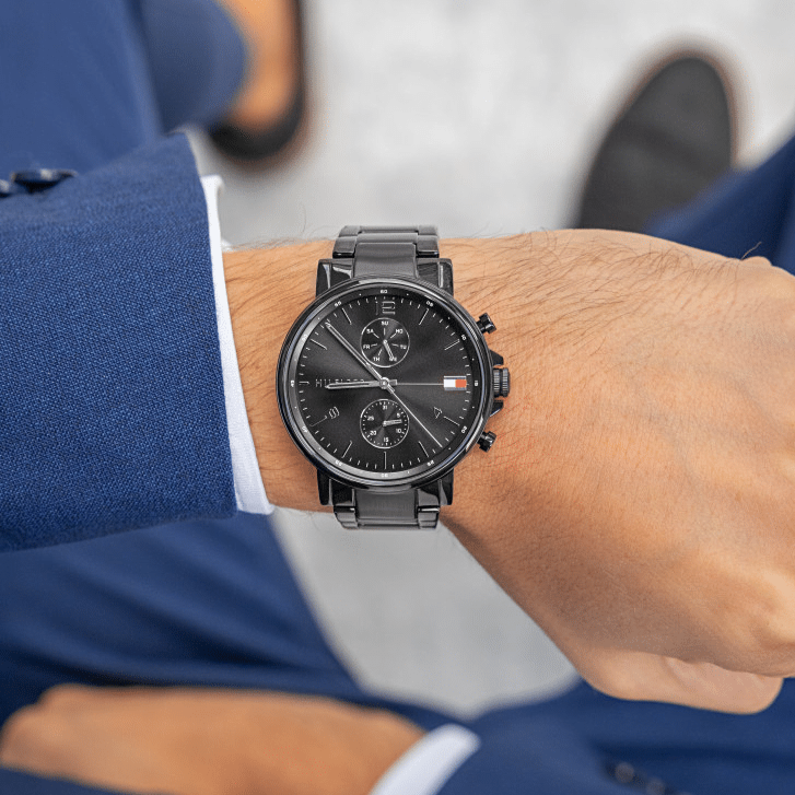 Tommy Hilfiger Daniel Black Dial Black Steel Strap Watch for Men - 1710414 Buy Now By Tommy Hilfiger