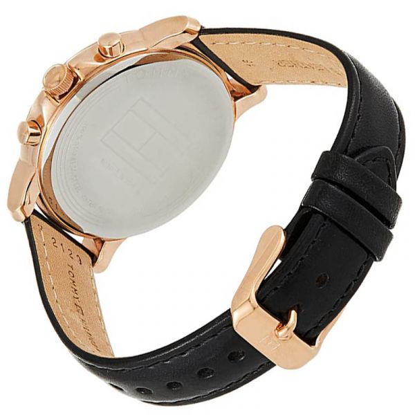 Tommy Hilfiger Claudia White Dial Black Leather Strap Watch for Women - 1781817 Buy Now By Tommy Hilfiger