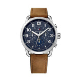 Tommy Hilfiger Briggs Chronograph Blue Dial Brown Leather Strap Watch for Men - 1791424 Buy Now By Tommy Hilfiger