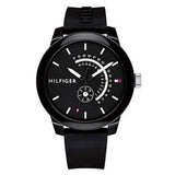Tommy Hilfiger Denim Quartz Black Dial Black Rubber Strap Watch for Men - 1791483 Buy Now By Tommy Hilfiger