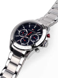 Tommy Hilfiger Hudson Chronograph Quartz Blue Dial Silver Steel Strap Watch For Men - 1791228 Buy Now By Tommy Hilfiger