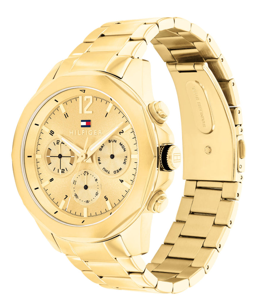 Tommy Hilfiger Lars Chronograph Gold Dial Gold Steel Strap Watch For Men - 1792060 Buy Now By Tommy Hilfiger