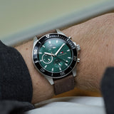 Tommy Hilfiger Larson Chronograph Green Dial Brown Leather Strap Watch For Men - 1791983 Buy Now By Tommy Hilfiger