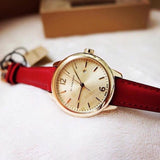 Burberry The Classic Gold Dial Red Leather Strap Watch for Women - BU10102 Buy Now By Burberry