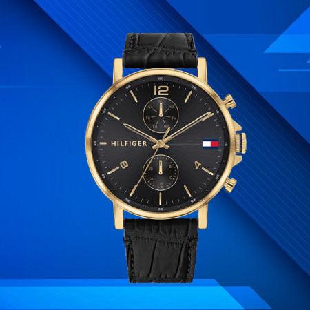 Tommy Hilfiger Daniel Black Dial Black Leather Strap Watch for Men - 1710417 Buy Now By Tommy Hilfiger