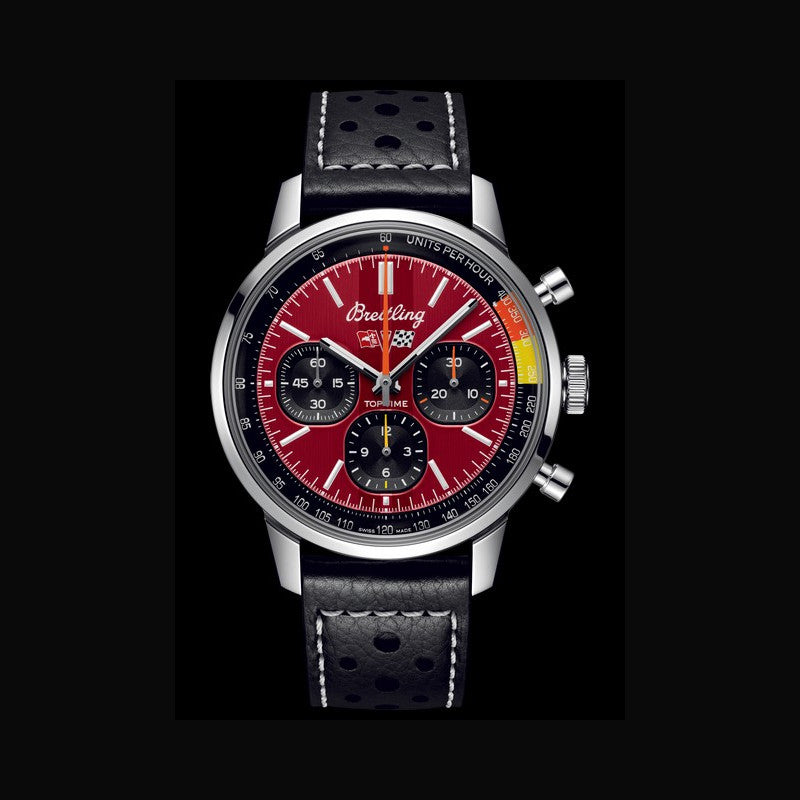 Breitling Top Time B01 Chevrolet Corvette Red Dial Black Leather Strap Watch for Men - AB01761A1K1X1 Buy Now By Breitling