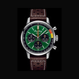 Breitling Top Time B01 Ford Mustang Green Dial Brown Leather Strap Watch for Men - AB01762A1L1X1 Buy Now By Breitling