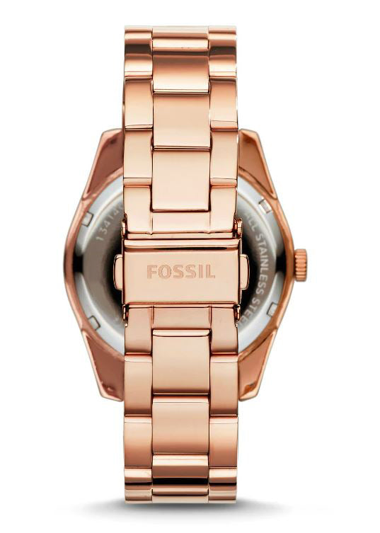 Fossil Boyfriend Multifunction Rose Gold Dial Rose Gold Steel Strap Watch for Women - ES3885 Buy Now By Fossil