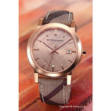 Burberry The City Rose Gold Dial Brown Leather Strap Watch for Women - BU9040 Buy Now By Burberry