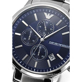 Emporio Armani Renato Chronograph Blue Dial Silver Steel Strap Watch For Men - AR11164 Buy Now By Emporio Armani