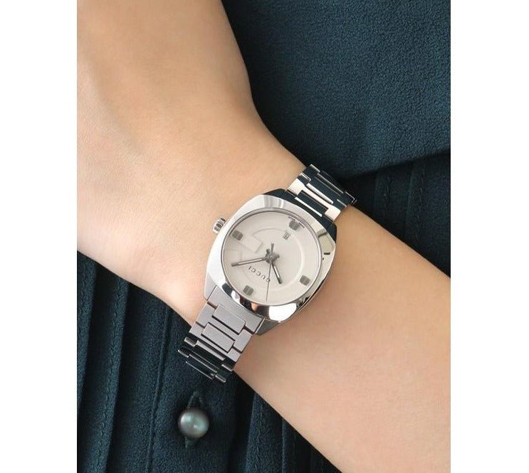 Gucci GG2570 White Dial Silver Steel Strap Watch For Women - YA142502 Buy Now By Gucci
